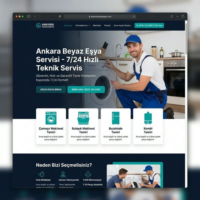 Ankara Beyaz Esya Servisi Web Sitesi